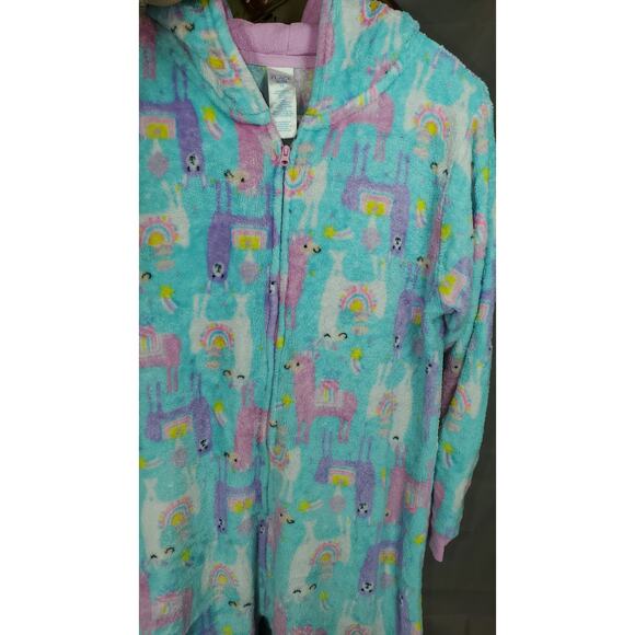 The Children’s Place Llama Fleece Hooded One Piece 14 XL - Picture 4 of 5